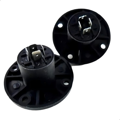 20 Conectores Plug Speakon 4 Polos Painel Redondo Cor Preto Bertô