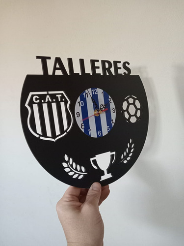 Reloj De Club Atlético Talleres Negro Varios
