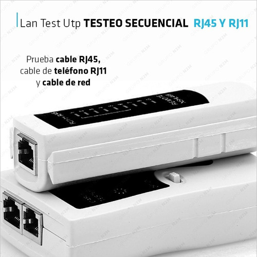 Tester Lan Utp Rj45 Rj11 Bateria 9v Testeo Secuencial