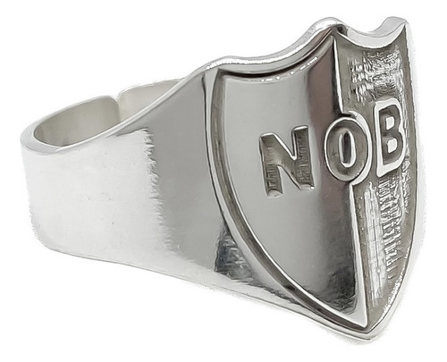 Anillo Escudo Equipo FĂștbol Argentina Newells Old Boys C - Grande Plata 925