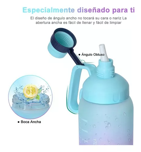 Comprar Botella de agua potable grande de 2,2 L, sin BPA, para  entrenamiento en gimnasio, deportes, mango para acampar