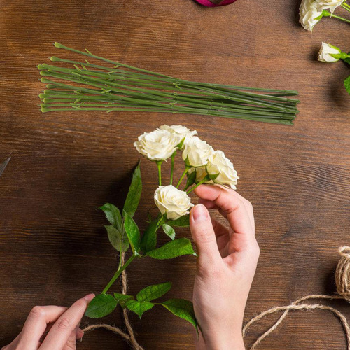 50 Unidades De Tallos De Flores Artificiales Para Hacer Tú M