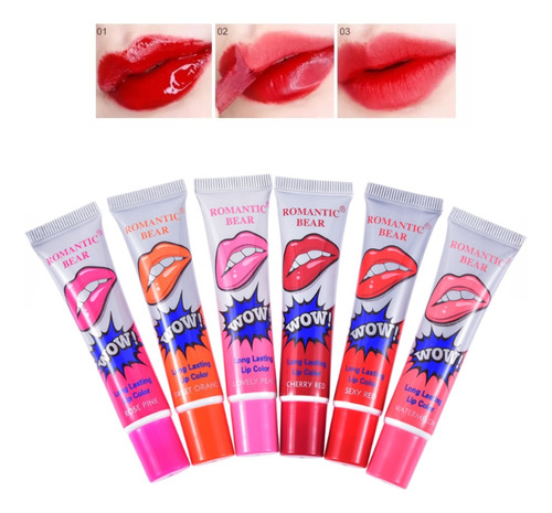 Labial Tinta Indeleble Larga Duración Peel Off Lip Gloss F Acabado Rose Pink Color A Escoger