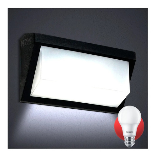 Aplique Pared Led Polipropileno Foco E27-4313 + Lampara