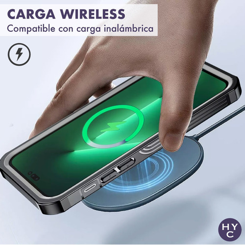 Imagen 3 de 10 de Funda Compatible iPhone 14 Pro Alto Impacto + Vidrio