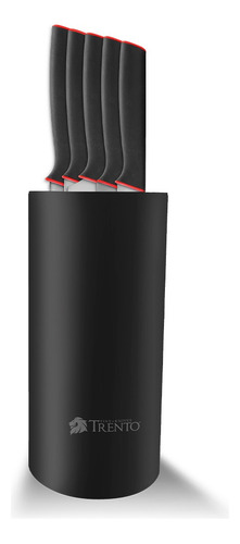 Cepo Cuchillos Trento Essential X5 P Ergonomico Acero Inox Color Negro