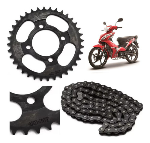 Ksp-f13 Kit De Sprocket 428h-104l  36t/14t Ar-110 /at-110 /r