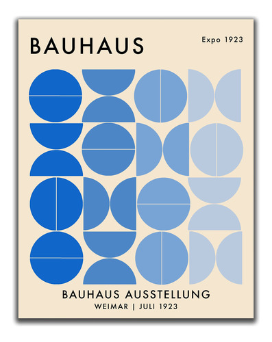 Arte De Pared Moderno De Bauhaus Mid Century - 11x14  Impres