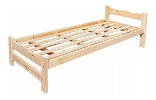 Cama De Pino Liso 1 Plaza 1,90x0,x80 Mts