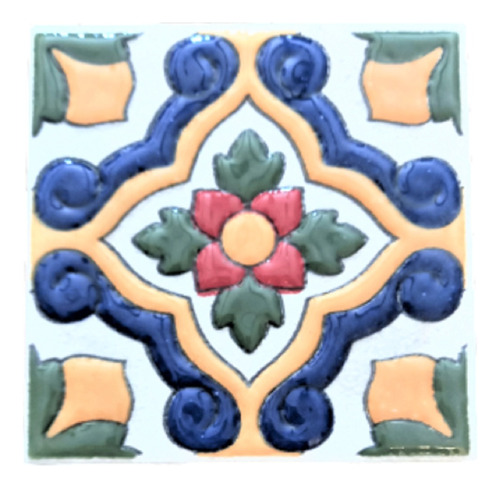 Azulejos Mayolicas 10x10 Con Relieve Pack  12 Unidades 