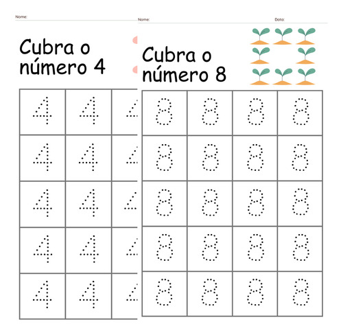 Atividade Cobrir Números Pdf Para Imprimir E Aprender