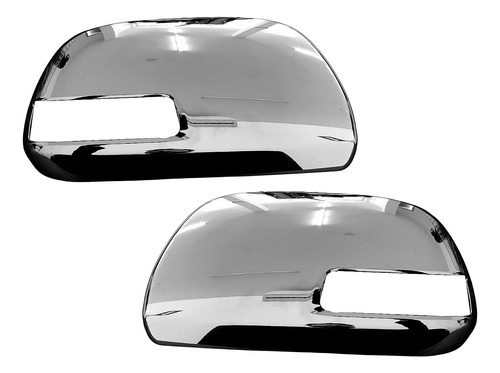 Par Capa Cromada Retrovisor Hilux 2012 A 2015 Com Furo Para