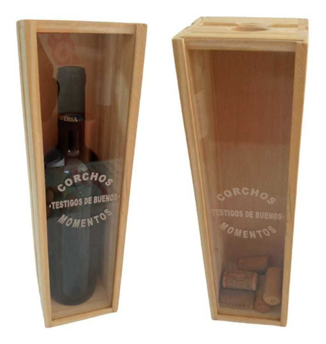 Caja Personalizada Para Botella De Vino/ Alcancía De Corchos