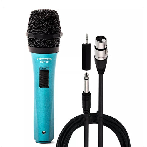 Microfono Dinamico Karaoke Voces + Cable + Adaptador Combo