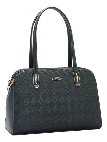 Bolsa Chenson Feminina Ombro Grande Texturizada 3484393 Cor Preto Desenho Do Tecido Lisa