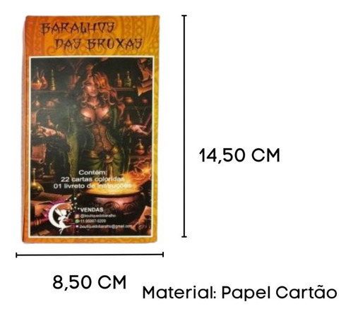 Kit 3 Baralhos Tarô Bruxa Universal Grande- O Modelo