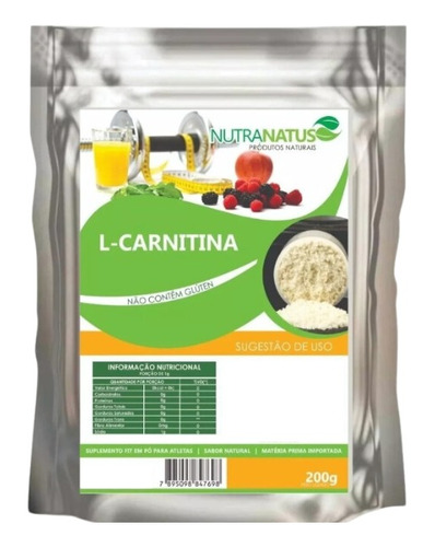L-carnitina Pura Importada 600g Termogênico C/laudo