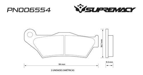 Imagen 3 de 4 de Balatas Delanteras Supremacy Ns 200 As 200 / Dominar 400 250