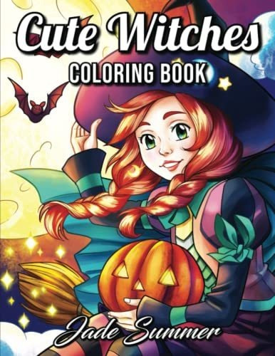 Book : Cute Witches An Adult Coloring Book With Adorable...