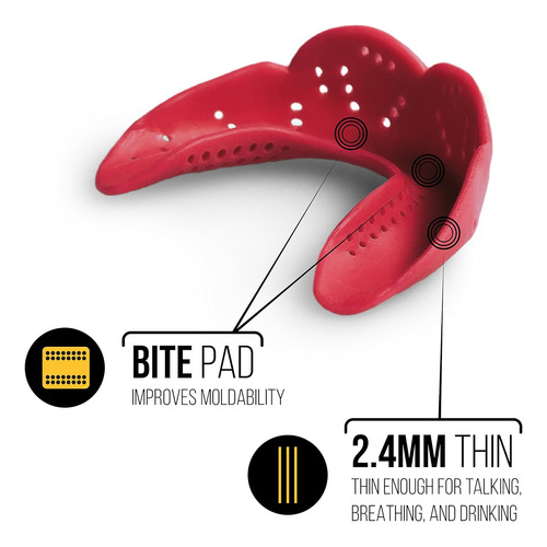 Protector Bucal Deportivo Máx. Ajustable De 2.4mm Para Adole
