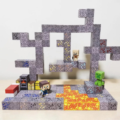 Mox . Juego De Bloques Magnéticos De Construcción Minecraft