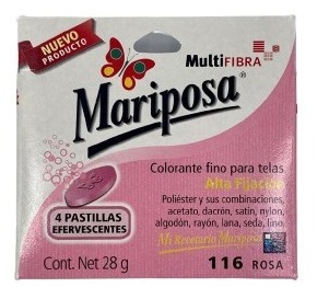 3 Piezas Colorante Mariposa Multifibra Rosa 116