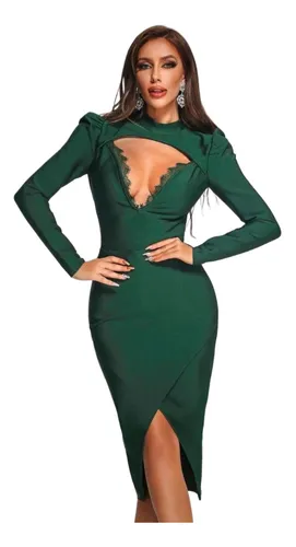 Vestido deals bandage verde