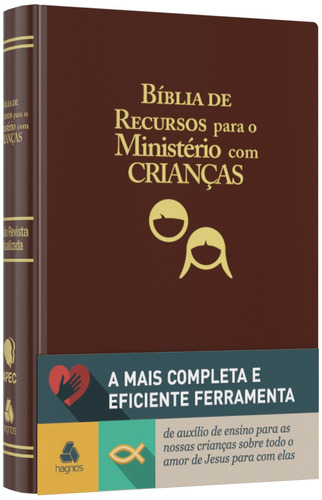 Bíblia de recursos para o ministério com crianças - APEC - Luxo PU marrom: Ferramenta de auxílio de ensino para as nossas crianças sobre todo o amor de Jesus para com elas, de Klock, Gayle. Editora Hagnos Ltda, capa mole em português, 2020