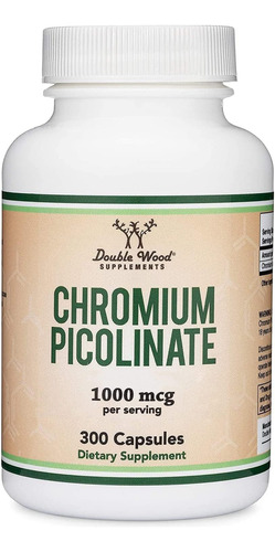Picolinato Cromo 1000 Mcg Suplemento Capsulas Chromium Vegan