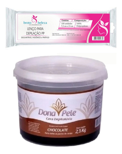 Cera Depilatória Dona Pele De Chocolate Hidrossolúvel 2,