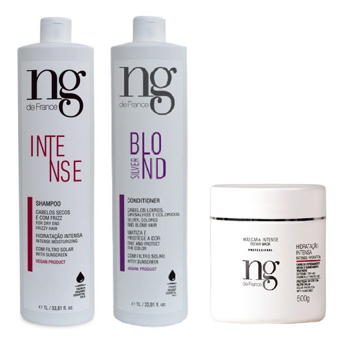 Ng De France Shampoo Intense + Cond Silver + Máscara Intense