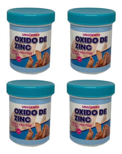 Oxido De Zinc Ungüento Frotación Para Pies 4 Unidades