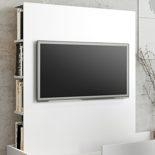 Painel Para Tv Até 40 Polegadas Aurora 6 Prateleiras Branco