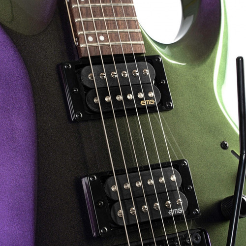 Guitarra Cort X300 Emg Floyd Rose Special Flip Purple, color violeta oscuro