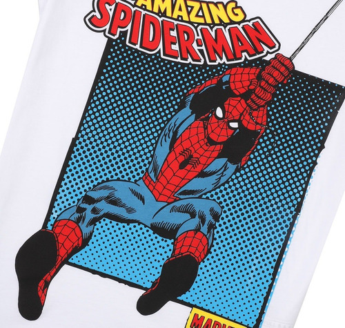 Pijama 2 Piezas Camiseta Y Pantaloneta Niño Blanco Marvel