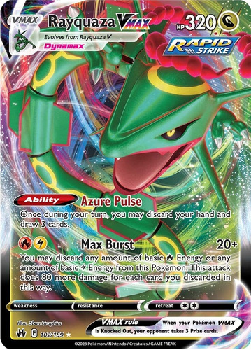 Rayquaza Vmax Carta Pokémon Original+10 Cartas 