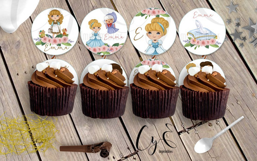Mini Kit Imprimible Cenicienta Acuarela + Inv Digital