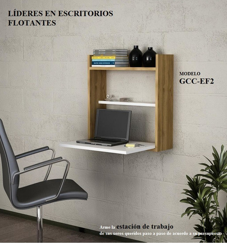Escritorios Flotantes Minimalista En Melamina Mod. Gcc-ef2