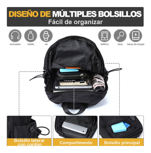Mochila Cruzada Bandoleras Hombre Para Con Entrada Usb