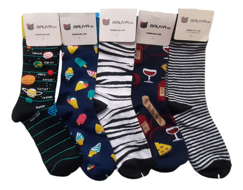 Calcetin Calceta Loca Funny Socks Unisex 3 Pares Surtidos