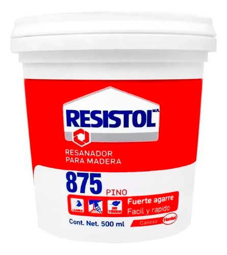 Resistol 875 Resanador Para Madera Pino 500 Ml