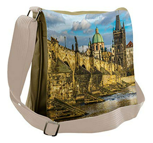 Bolso De Mensajero - Ambesonne Cityscape Bag, Czech Antique 
