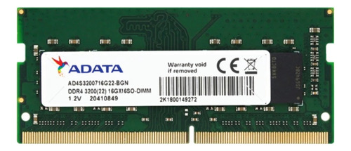 Memoria Ram Adata  16gb  3200hz Laptop Gamer