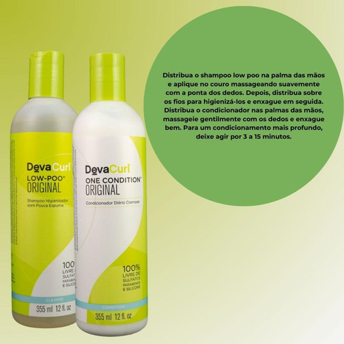 Devacurl Low-poo Original Kit Shampoo E Condicionador 355ml