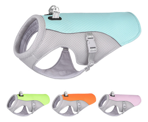 Chaleco Refrescante De Verano Para Mascotas, Color Verde, 2x