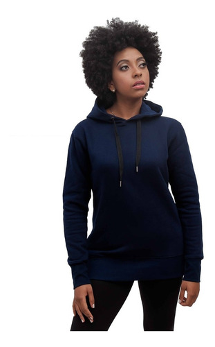 Imagen 2 de 10 de Buzo Kanguro Mujer Hoodies Friza Canguro Capucha Abrigad A02