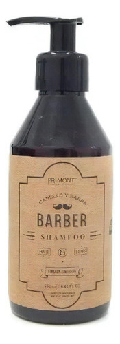 Shampoo Barber Pelo Y Barba Hombre Barberia - Primont 250ml