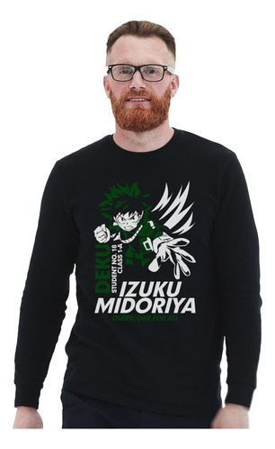 Polera Ml My Hero Academia Izuku Midoriya One For All Anime