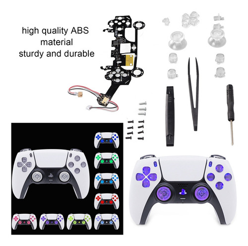 Kit De Botones De Luz Led Para Ps5 Luminated D Pad Face S .
