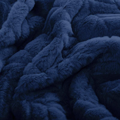 Frazada Mariages Home Salamanca Flannel edredón color azul con diseño liso de 280cm x 240cm